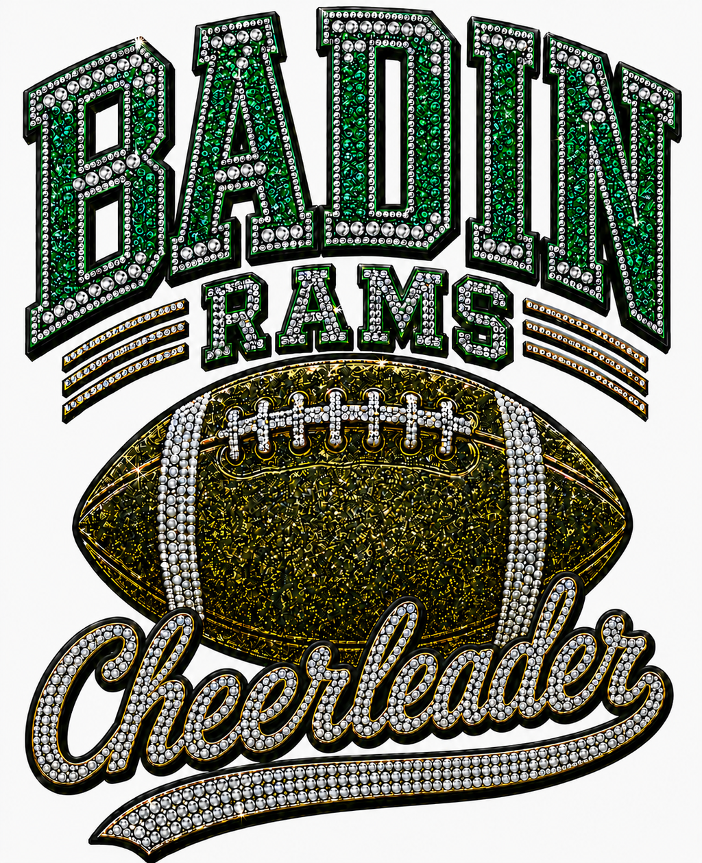 Badin Ram Cheerleader - Glitter Apperance