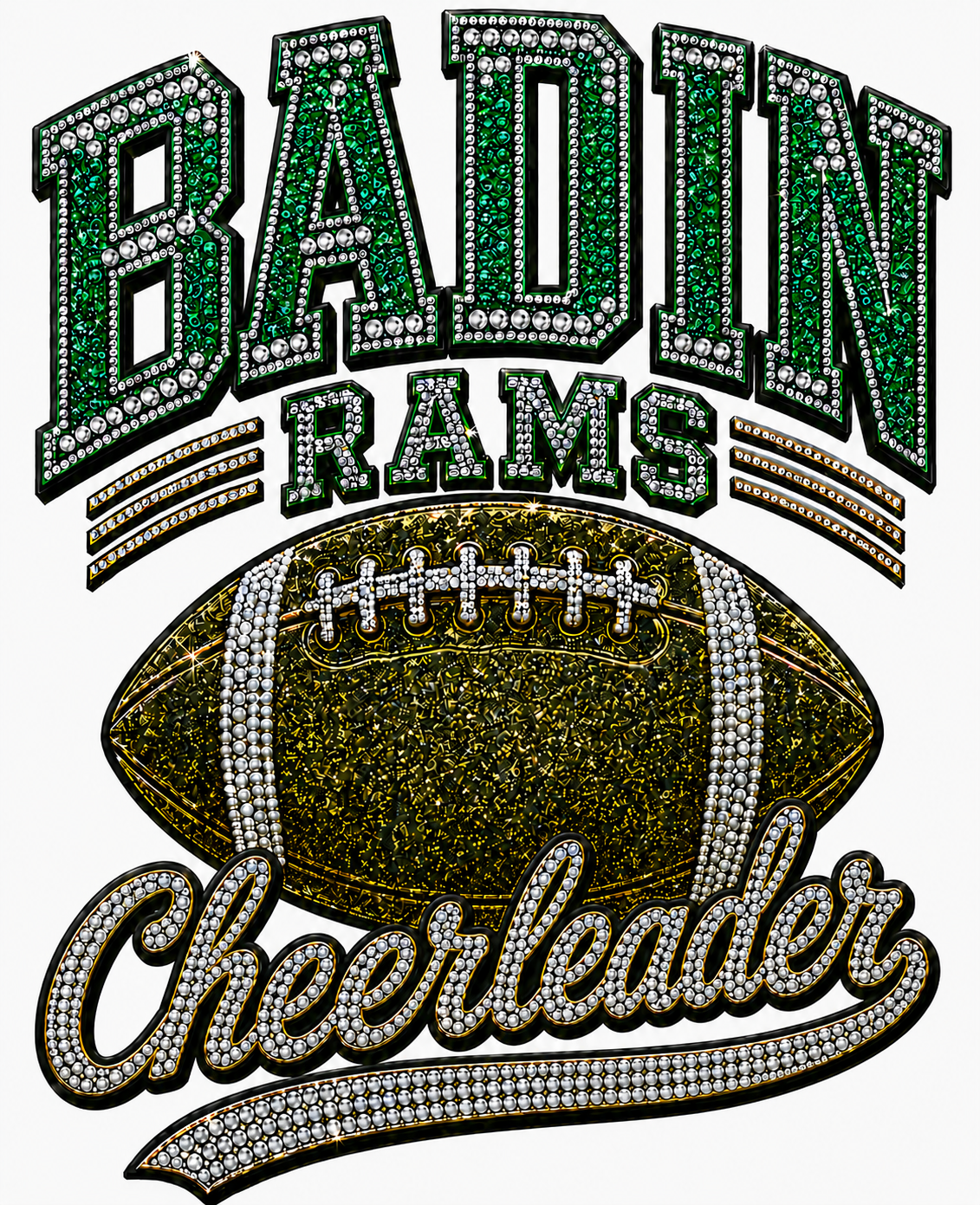 Badin Ram Cheerleader - Glitter Apperance